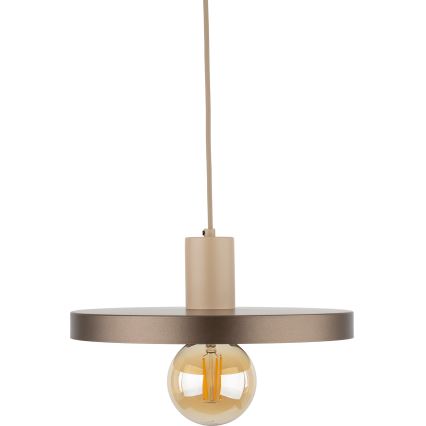 Lustra ar auklu SILA 1xE27/15W/230V d. 30 cm brūna/bēša