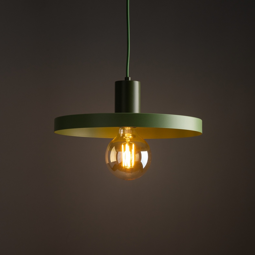 Lustra ar auklu SILA 1xE27/15W/230V d. 30 cm zaļa