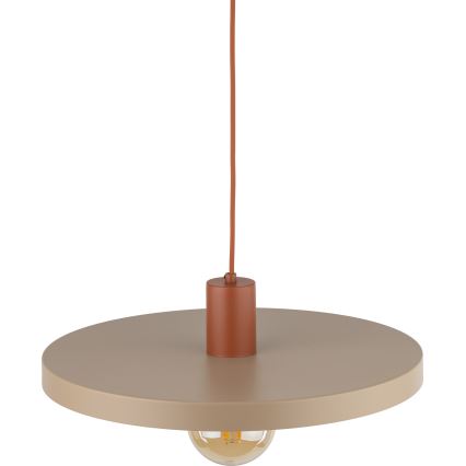 Lustra ar auklu SILA 1xE27/15W/230V d. 40 cm bēša/ķieģelis