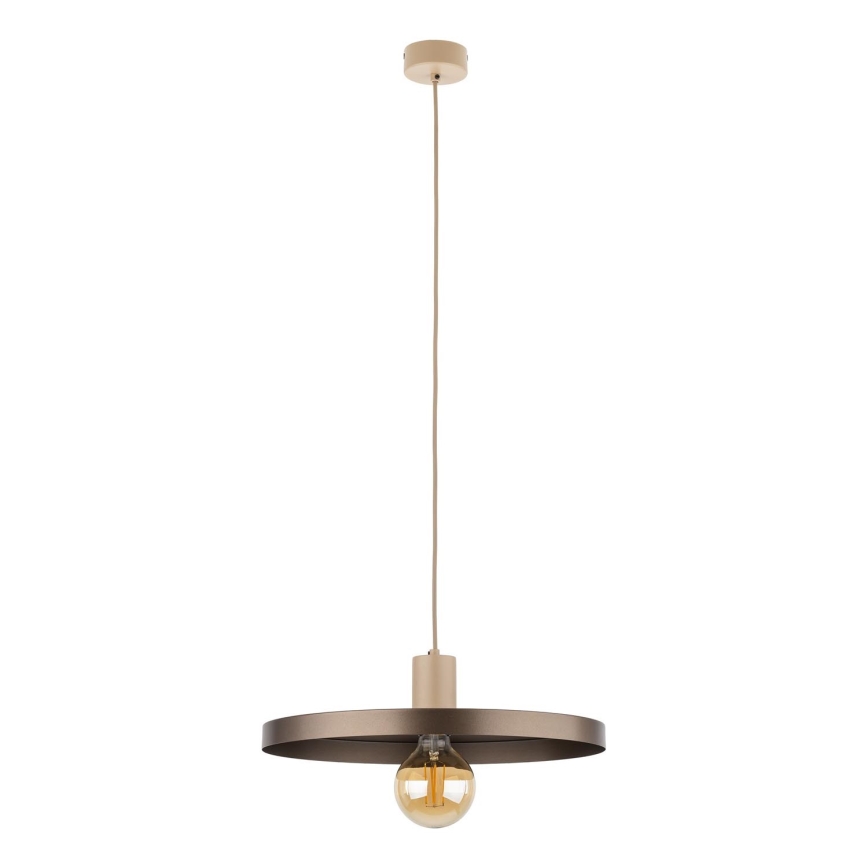 Lustra ar auklu SILA 1xE27/15W/230V d. 40 cm brūna/bēša