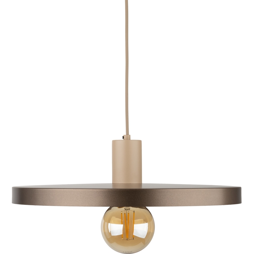 Lustra ar auklu SILA 1xE27/15W/230V d. 40 cm brūna/bēša