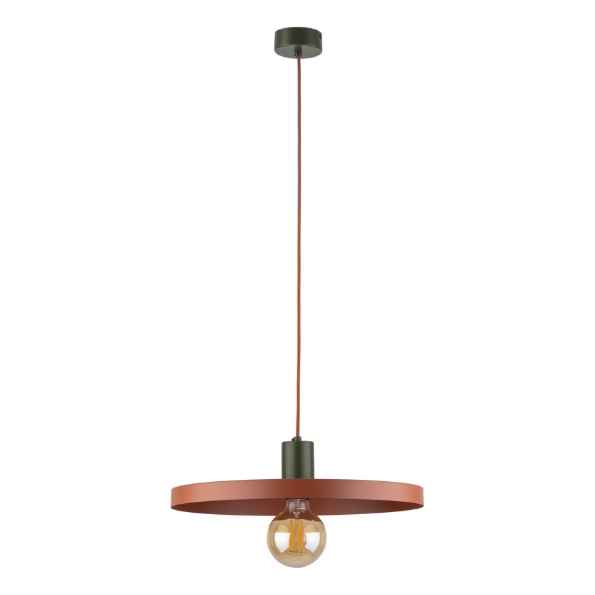 Lustra ar auklu SILA 1xE27/15W/230V d. 40 cm ķieģelis/zaļa