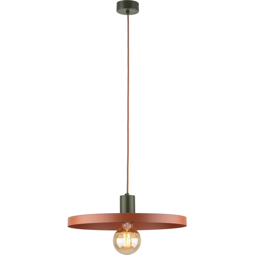 Lustra ar auklu SILA 1xE27/15W/230V d. 40 cm ķieģelis/zaļa