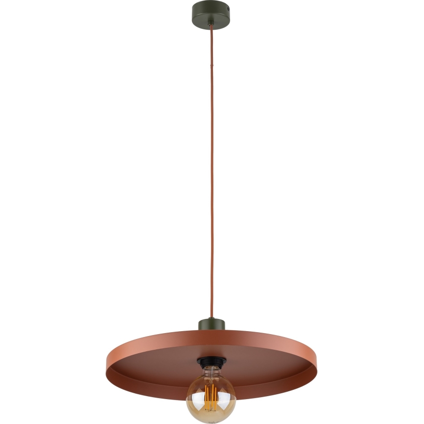 Lustra ar auklu SILA 1xE27/15W/230V d. 40 cm ķieģelis/zaļa