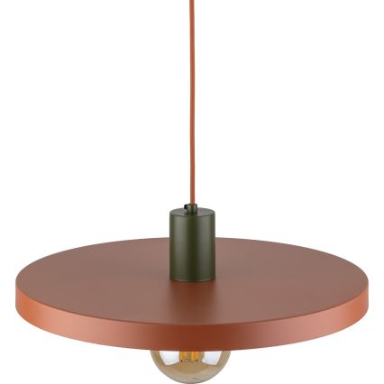 Lustra ar auklu SILA 1xE27/15W/230V d. 40 cm ķieģelis/zaļa