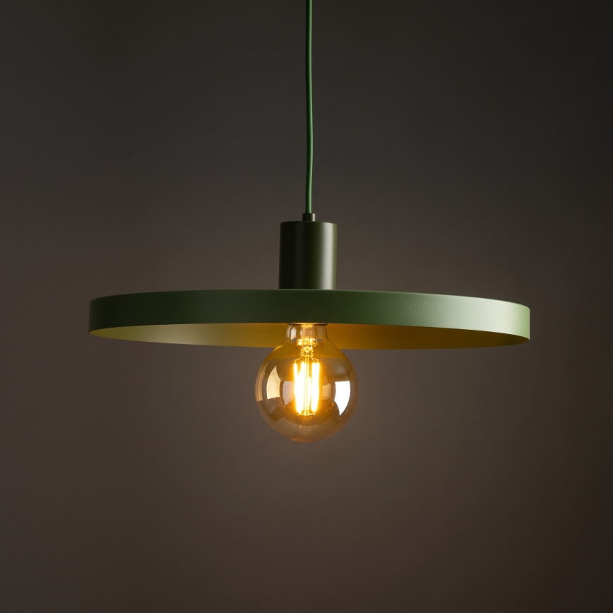Lustra ar auklu SILA 1xE27/15W/230V d. 40 cm zaļa