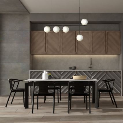 Lustra ar auklu SILIA 5xG9/12W/230V melna