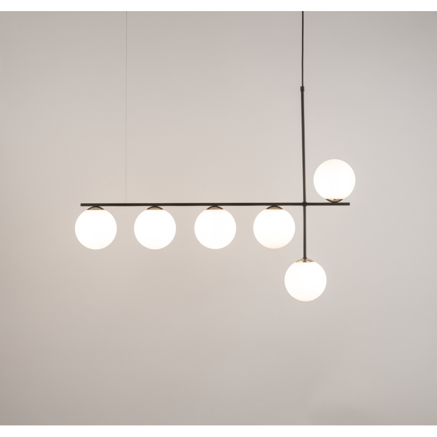 Lustra ar auklu SILIA 6xG9/12W/230V melna