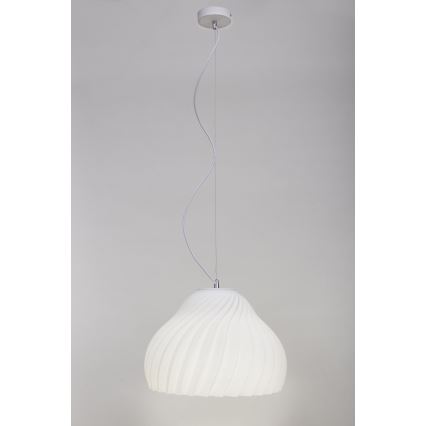 Lustra ar auklu SILVO 1xE27/60W/230V d. 38 cm balta