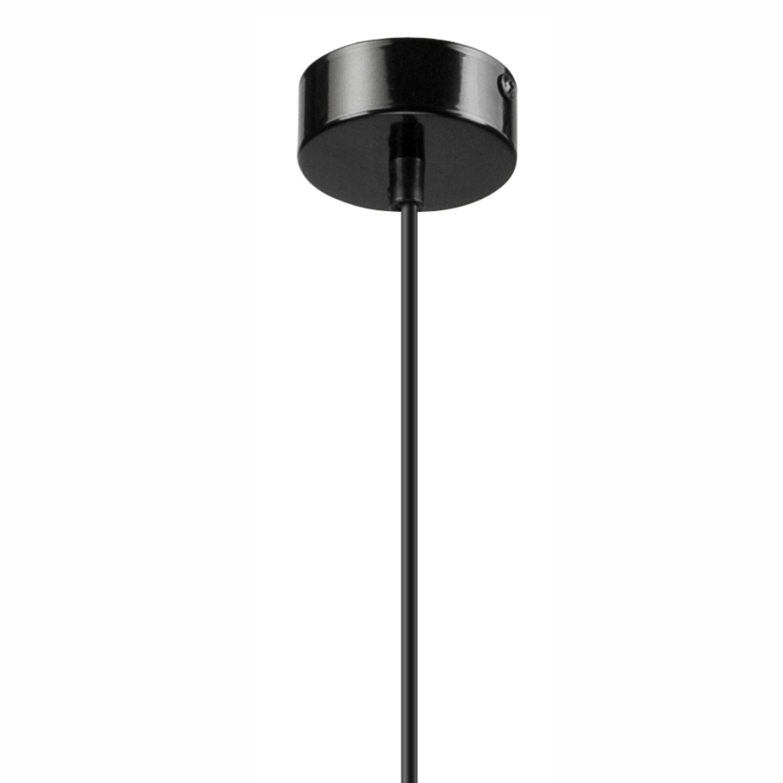 Lustra ar auklu SIMON 1xE27/60W/230V melna/dižskābardis