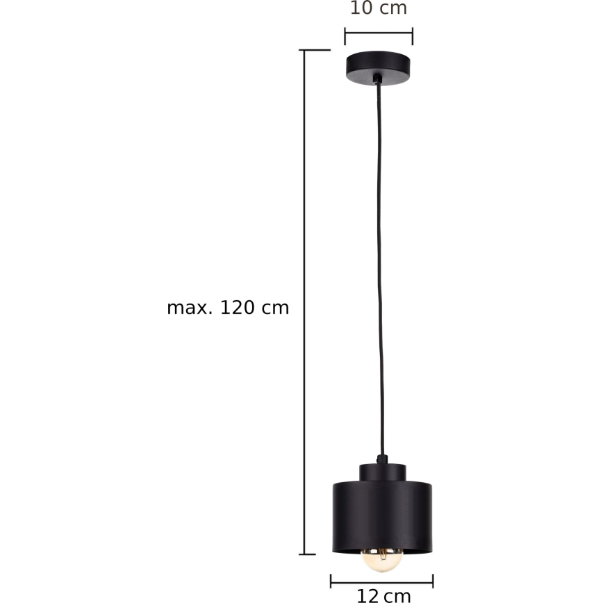 Lustra ar auklu SIMPLY BLACK 1xE27/60W/230V