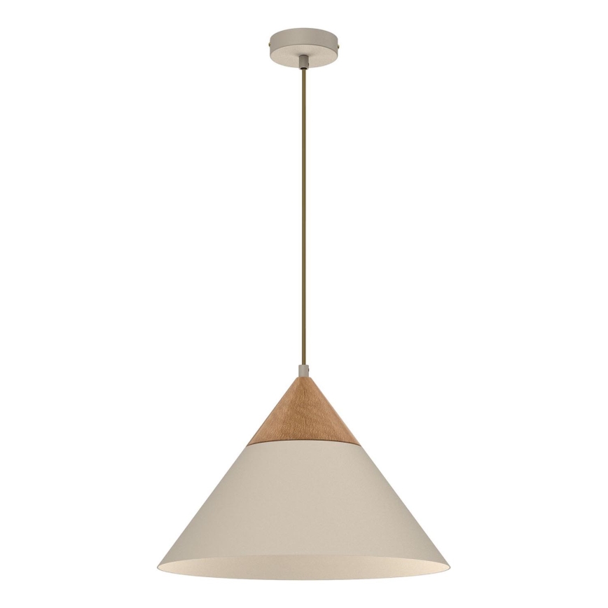 Lustra ar auklu SINGLE 1xE27/15W/230V bēša/dižskābardis