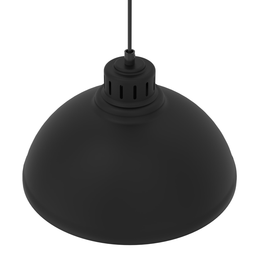 Lustra ar auklu SINGLE 1xE27/60W/230V diametrs 30 cm melna/balta