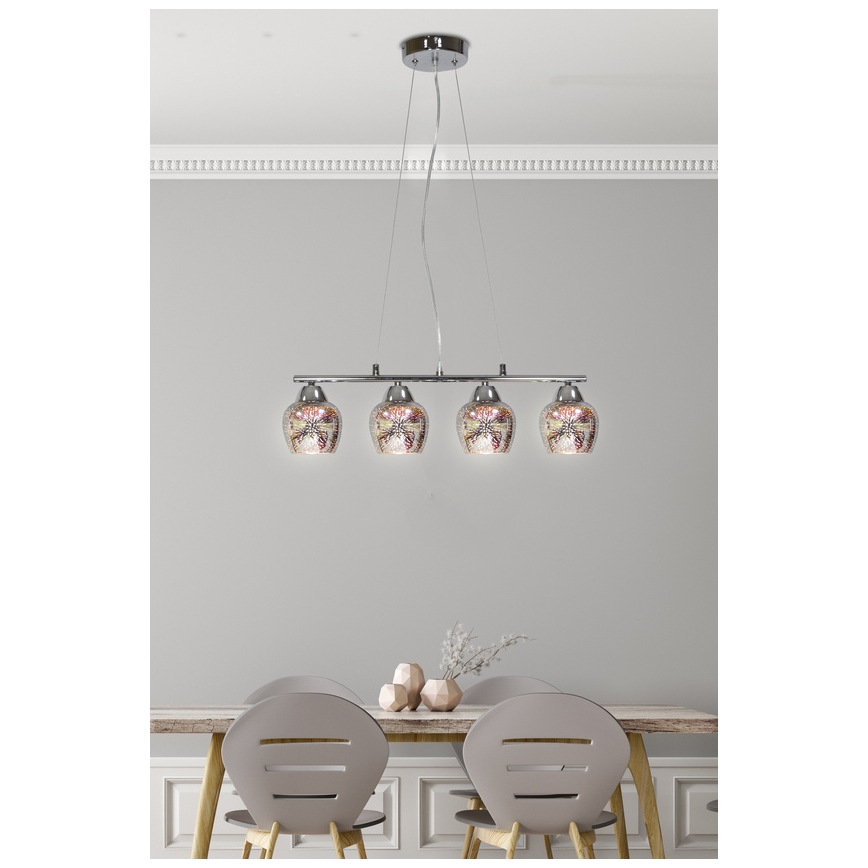 Lustra ar auklu SIRIUS 4xE27/60W/230V