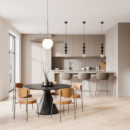Lustra ar auklu SLATE 1xE27/15W/230V d. 65 cm bēša