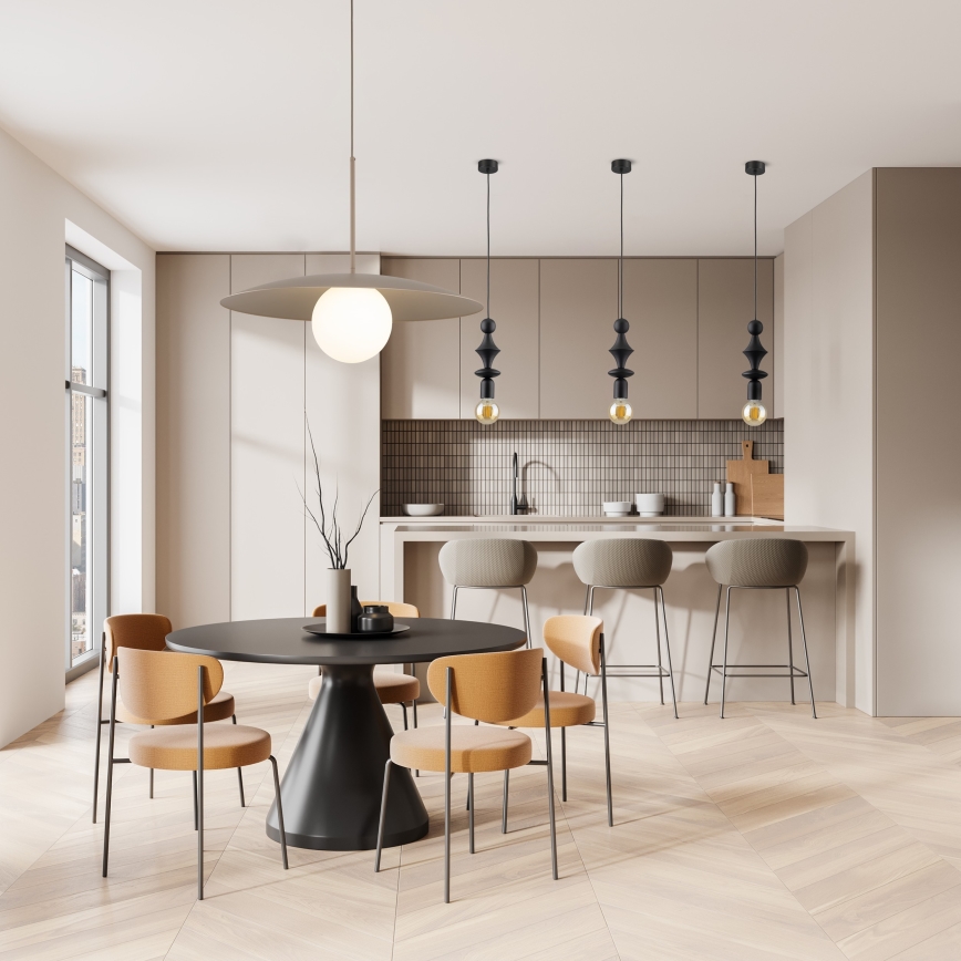Lustra ar auklu SLATE 1xE27/15W/230V d. 65 cm bēša