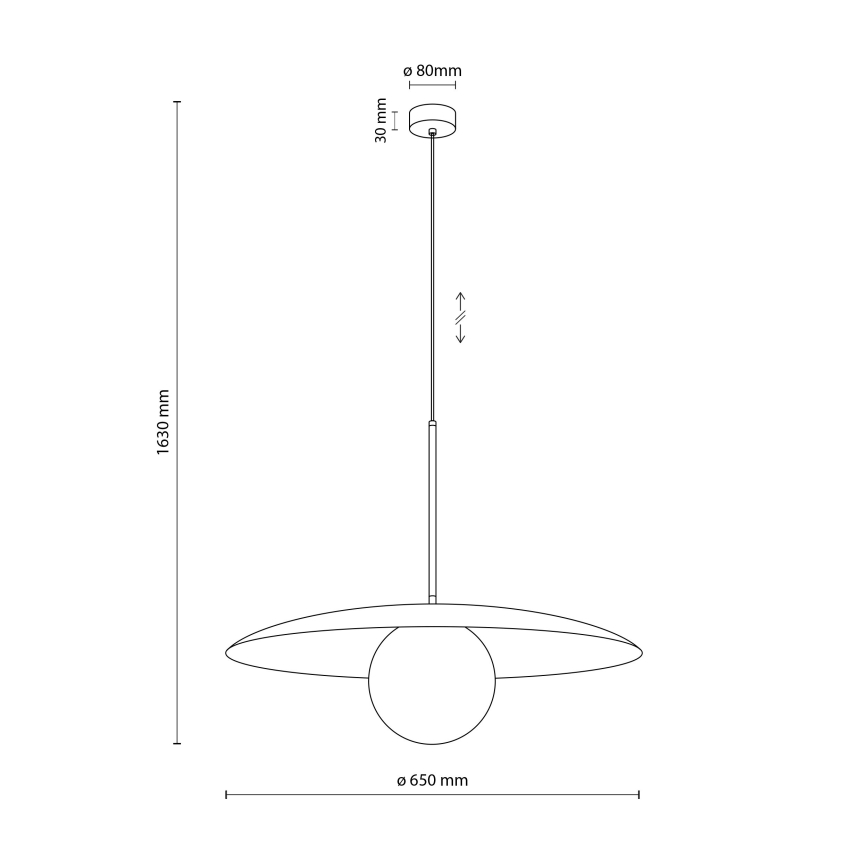 Lustra ar auklu SLATE 1xE27/15W/230V d. 65 cm ķieģelis