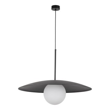 Lustra ar auklu SLATE 1xE27/15W/230V d. 65 cm melna