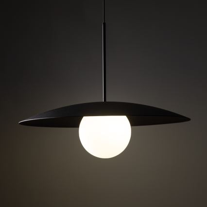 Lustra ar auklu SLATE 1xE27/15W/230V d. 65 cm melna