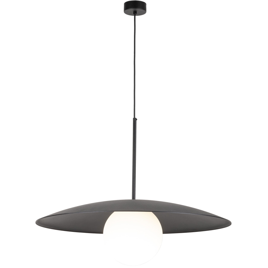 Lustra ar auklu SLATE 1xE27/15W/230V d. 65 cm melna
