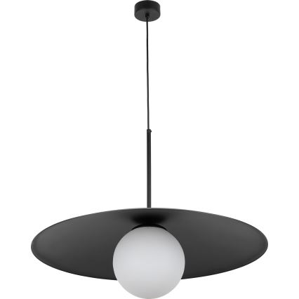 Lustra ar auklu SLATE 1xE27/15W/230V d. 65 cm melna