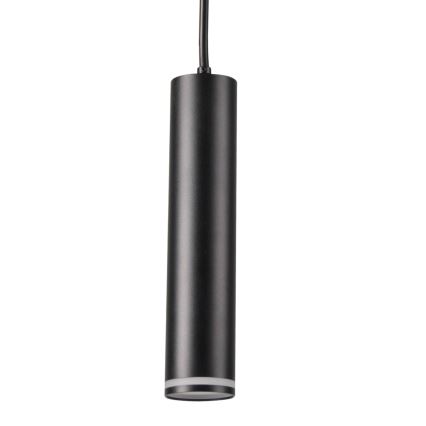 Lustra ar auklu sliežu sistēmai PARIS 3xGU10/10W/230V + 1 m sliede sistēma melna