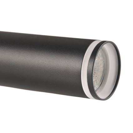 Lustra ar auklu sliežu sistēmai PARIS 3xGU10/10W/230V + 1 m sliede sistēma melna