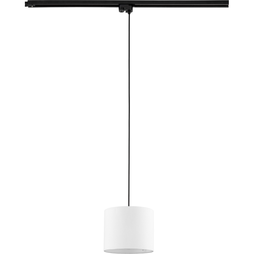 Lustra ar auklu 1 fāzes sliežu sistēmai TRACER 1xE27/15W/230V d. 20 cm melna/balta