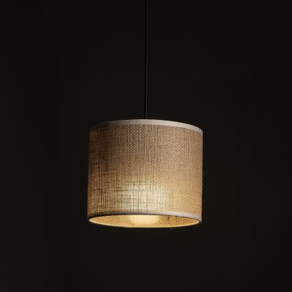 Lustra ar auklu 1 fāzes sliežu sistēmai TRACER 1xE27/15W/230V d. 20 cm melna/brūna