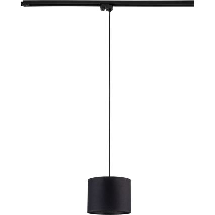 Lustra ar auklu 1 fāzes sliežu sistēmai TRACER 1xE27/15W/230V d. 20 cm melna