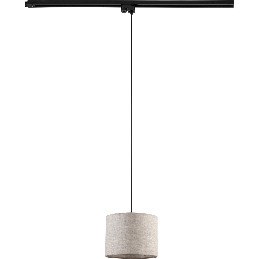 Lustra ar auklu 1 fāzes sliežu sistēmai TRACER 1xE27/15W/230V d. 20 cm melna/pelēka