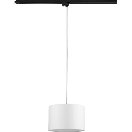 Lustra ar auklu 1 fāzes sliežu sistēmai TRACER 1xE27/15W/230V d. 30 cm melna/balta
