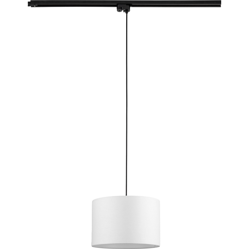 Lustra ar auklu 1 fāzes sliežu sistēmai TRACER 1xE27/15W/230V d. 30 cm melna/balta