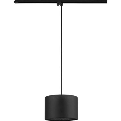 Lustra ar auklu 1 fāzes sliežu sistēmai TRACER 1xE27/15W/230V d. 30 cm melna