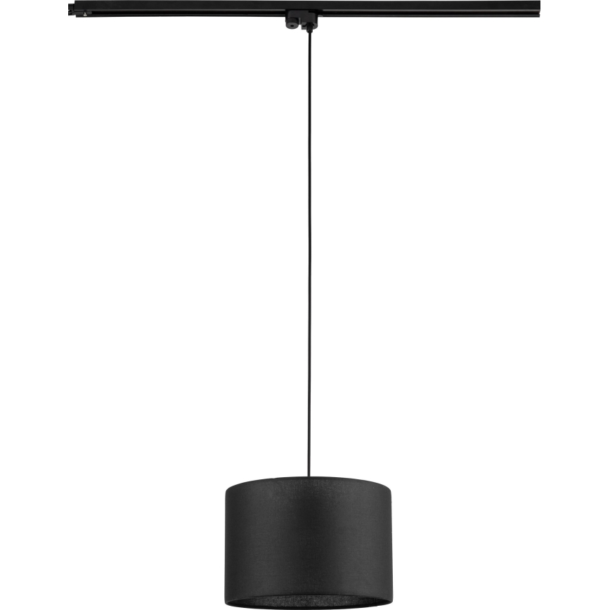 Lustra ar auklu 1 fāzes sliežu sistēmai TRACER 1xE27/15W/230V d. 30 cm melna