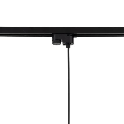 Lustra ar auklu 1 fāzes sliežu sistēmai TRACER 1xE27/15W/230V d. 38 cm melna/brūna
