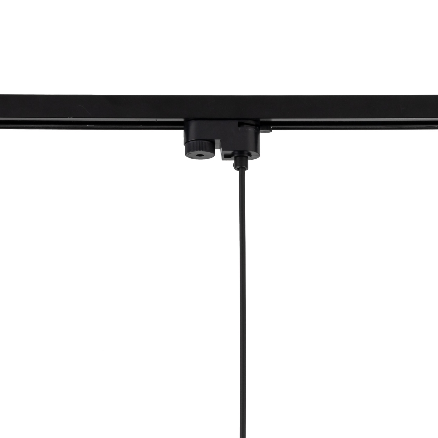 Lustra ar auklu 1 fāzes sliežu sistēmai TRACER 1xE27/15W/230V d. 38 cm melna/brūna