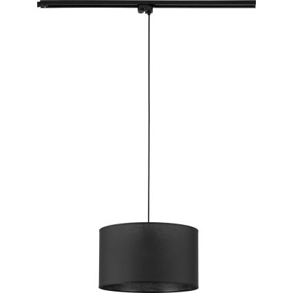 Lustra ar auklu 1 fāzes sliežu sistēmai TRACER 1xE27/15W/230V d. 38 cm melna