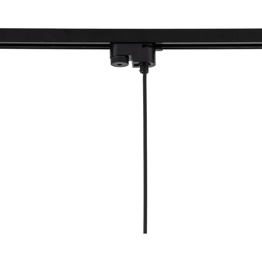 Lustra ar auklu 1 fāzes sliežu sistēmai TRACER 1xE27/15W/230V d. 38 cm melna/pelēka
