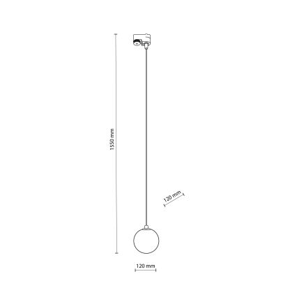 Lustra ar auklu 1 fāzes sliežu sistēmai TRACER 1xG9/8W/230V melna/balta