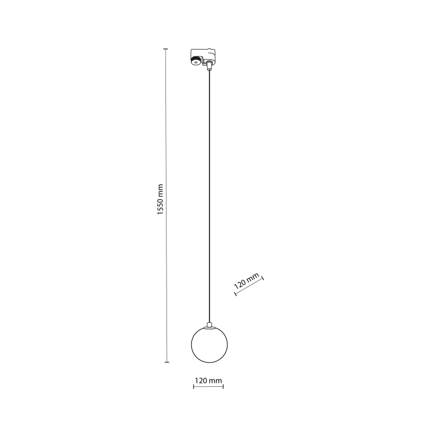 Lustra ar auklu 1 fāzes sliežu sistēmai TRACER 1xG9/8W/230V melna/dūmakains brūna
