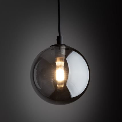 Lustra ar auklu 1 fāzes sliežu sistēmai TRACER 1xG9/8W/230V melna/dūmakains melna