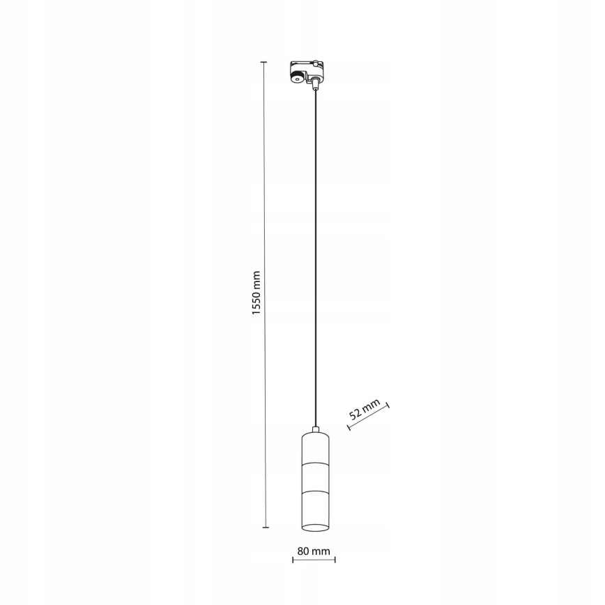 Lustra ar auklu 1 fāzes sliežu sistēmai TRACER 1xGU10/10W/230V melna/zelta