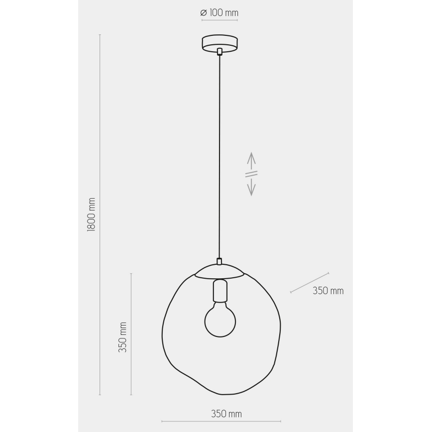 Lustra ar auklu SOL 1xE27/60W/230V melna