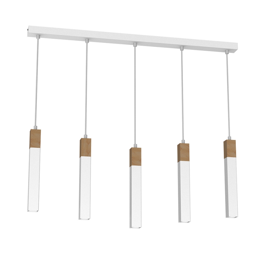 Lustra ar auklu SOLO 5xGU10/MR11/40W/230V balta
