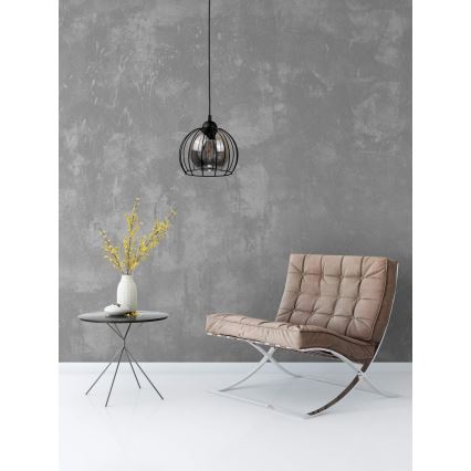 Lustra ar auklu SOLO BLACK 1xE27/60W/230V