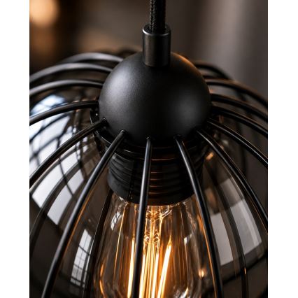 Lustra ar auklu SOLO BLACK 3xE27/60W/230V