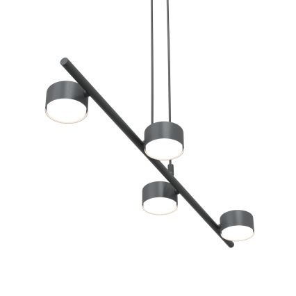 Lustra ar auklu SORA 4xGX53/12W/230V melna