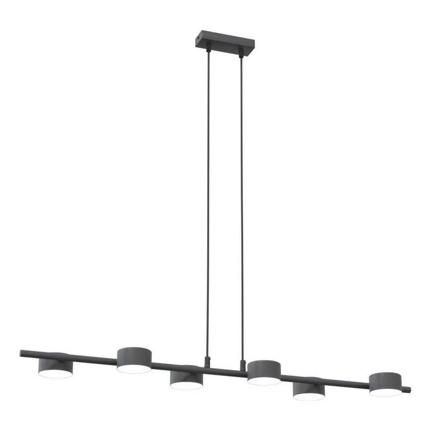 Lustra ar auklu SORA 6xGX53/12W/230V melna