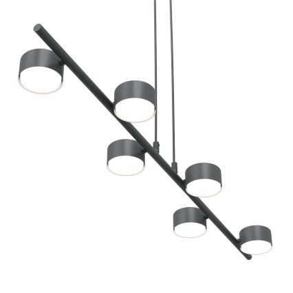 Lustra ar auklu SORA 6xGX53/12W/230V melna